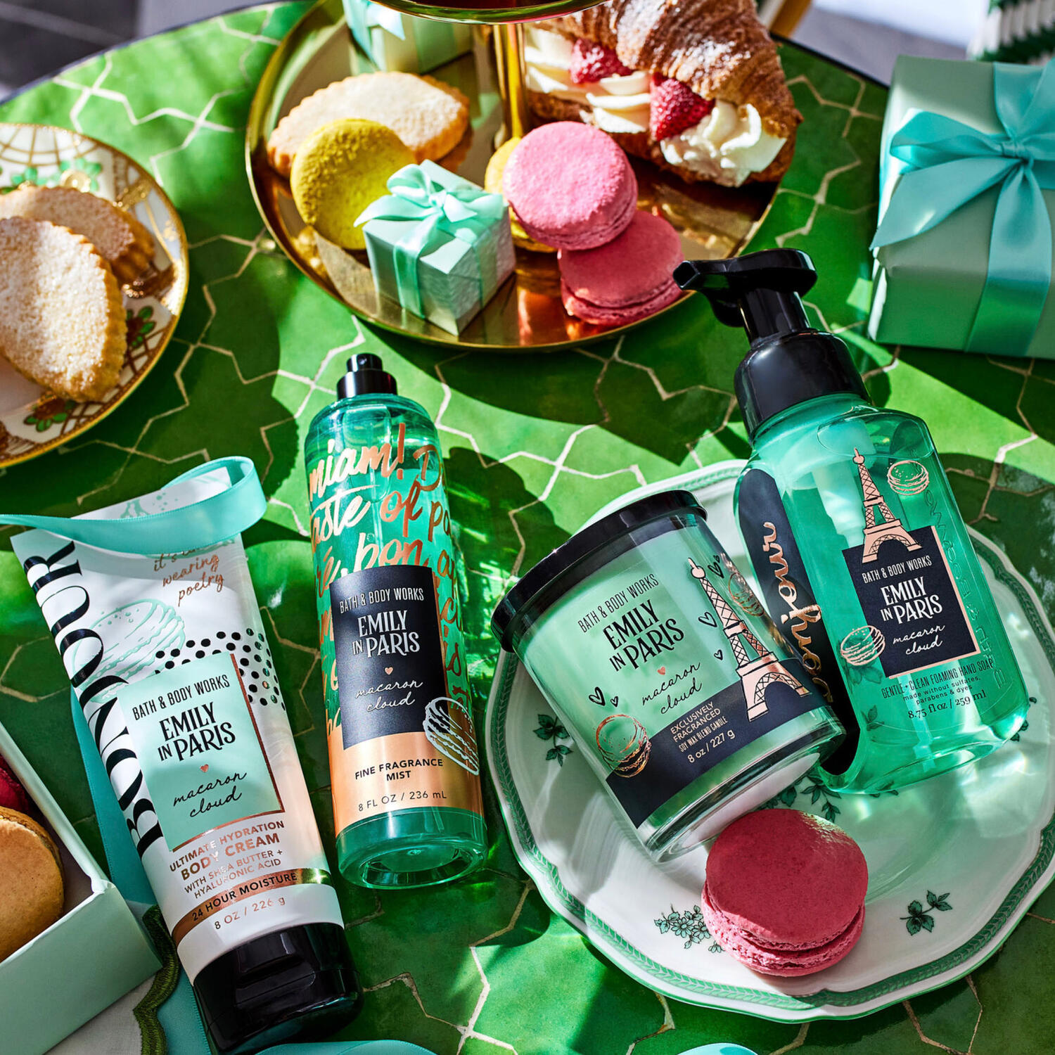 Final shots of Bath and Body Works' Emily in Paris collection.