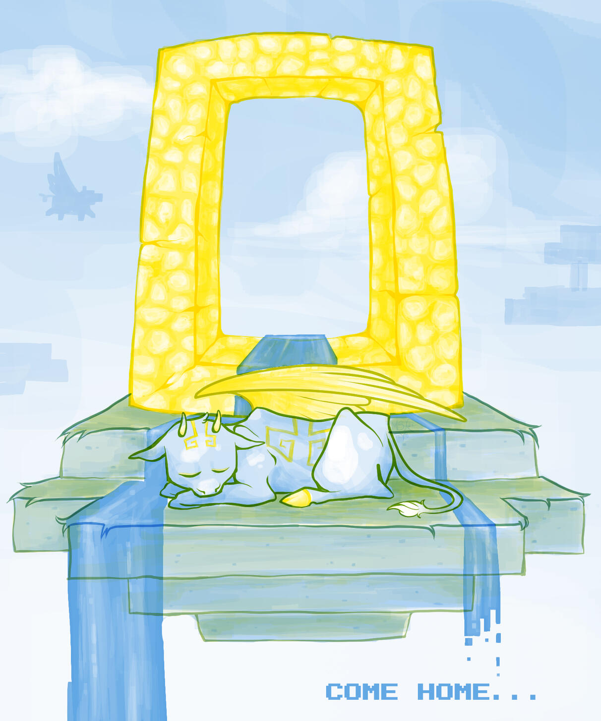 Fanart for the Minecraft "Aether" mod.