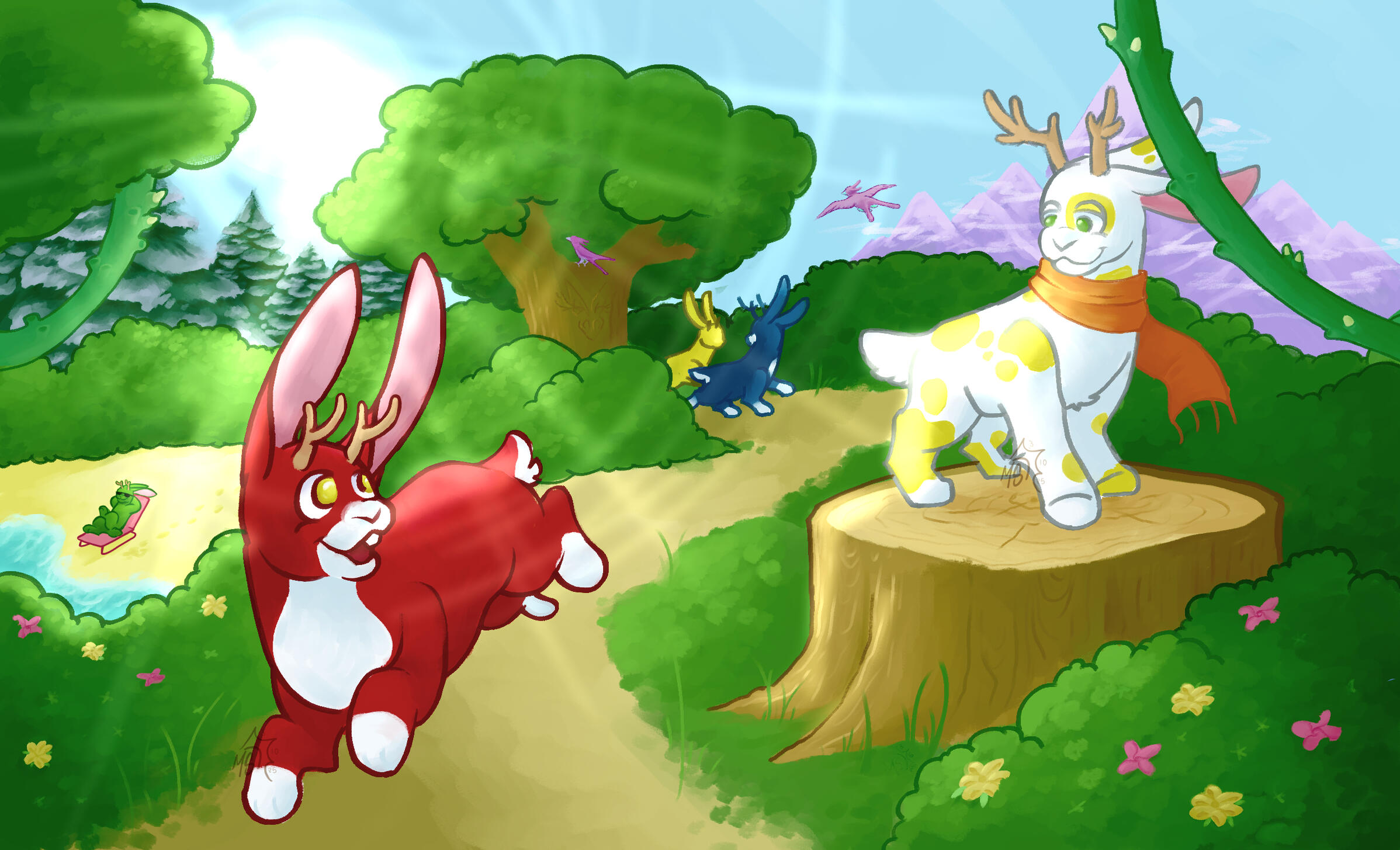 The opening artwork for Faraway, a children's virtual world and my senior thesis project.