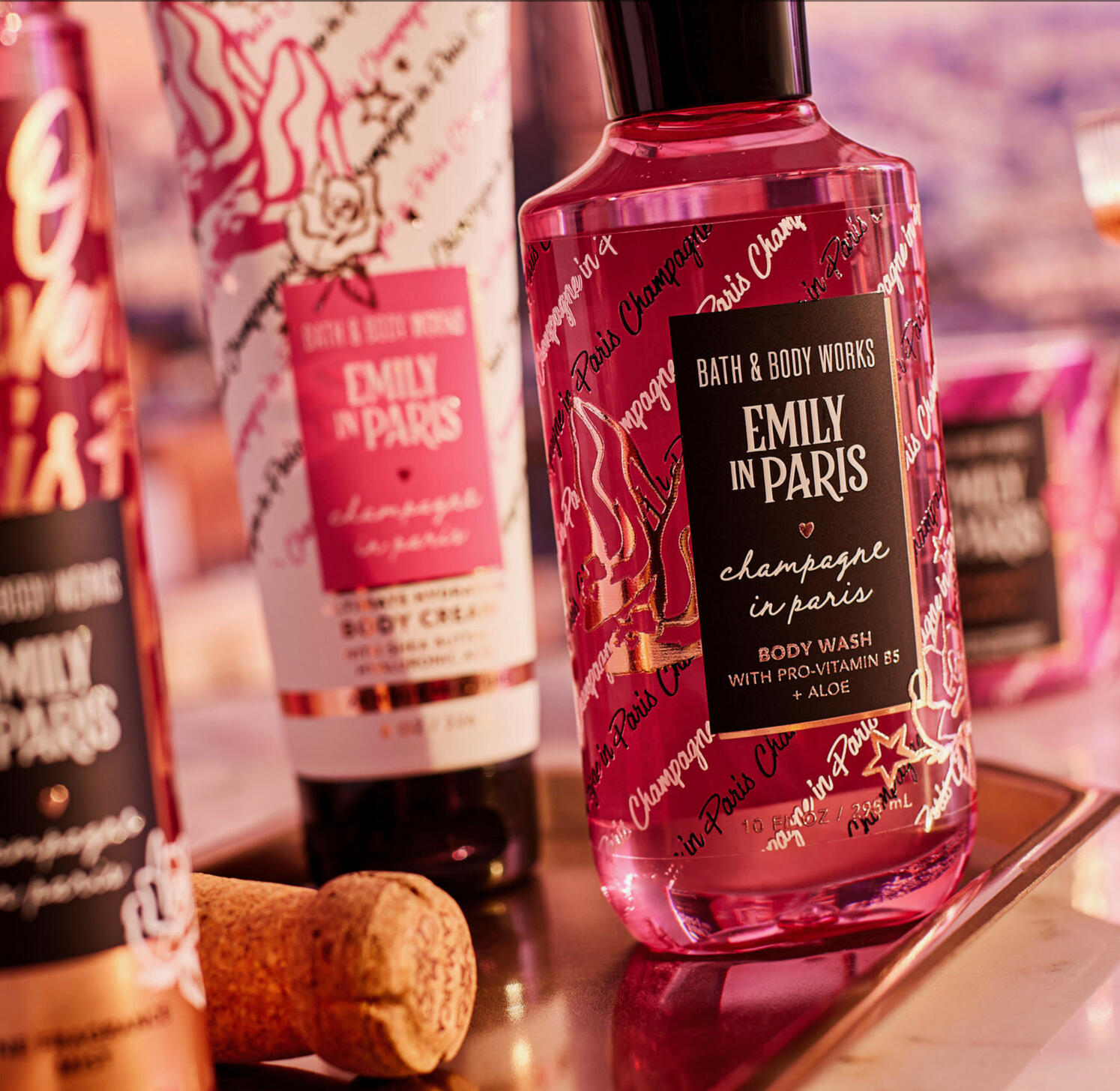 Final packaging from Bath and Body Works' Emily in Paris collection.